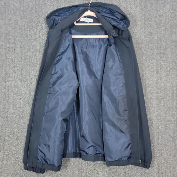 Holland America Line Rain Jacket Womens XXL Blue Hooded Full Zip Hideaway Hood - Picture 9 of 11